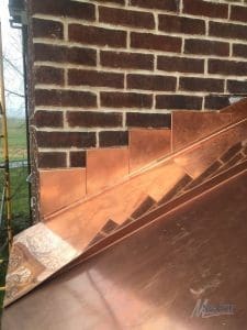 Chimney with Copper Roof Flashing